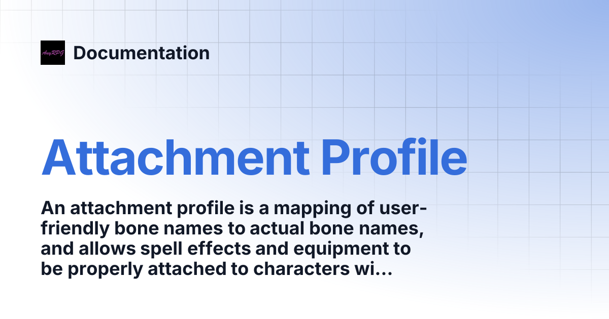 Attachment Profile | Documentation