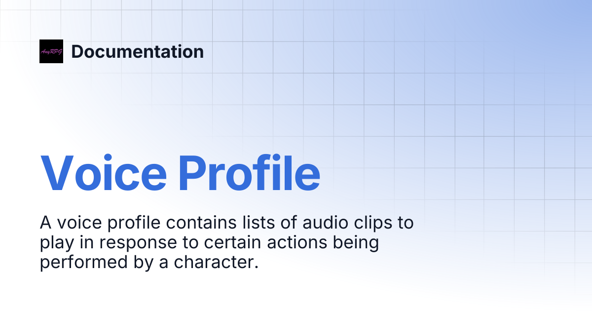 Voice Profile | Documentation