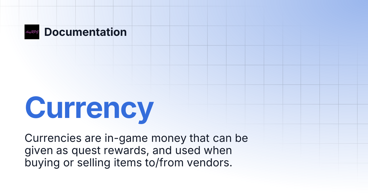 Currency | Documentation